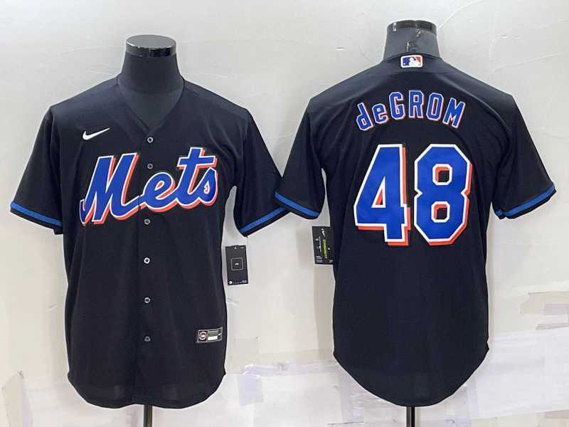 Men's New York Mets #48 Jacob deGrom Black Stitched MLB Cool Base Nike Jersey,We sell and wholesale Men's New York Mets #48 Jacob deGrom Black Stitched MLB Cool Base Nike Jersey on line form chian!